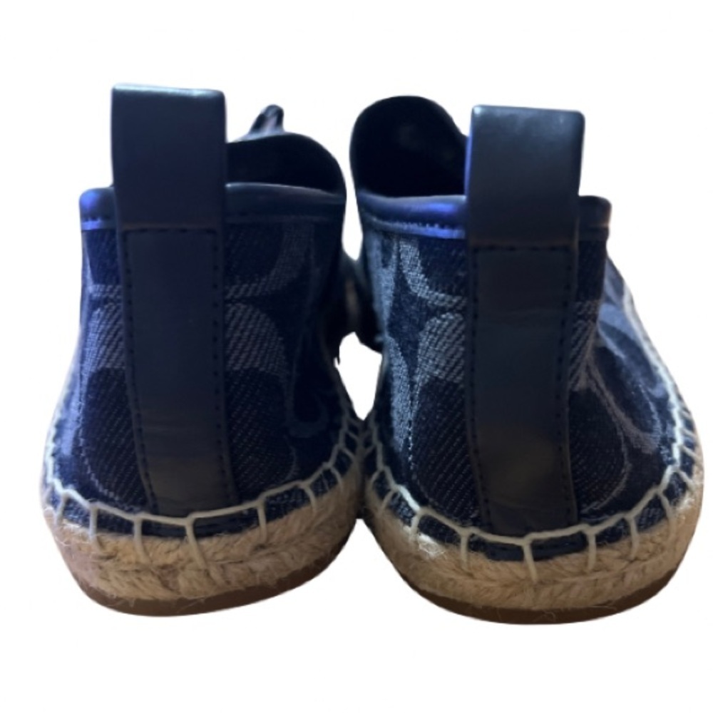 Coach Carson Blue Signature Denim Espadrilles, Size 8.5, NWOT - Picture 8 of 12